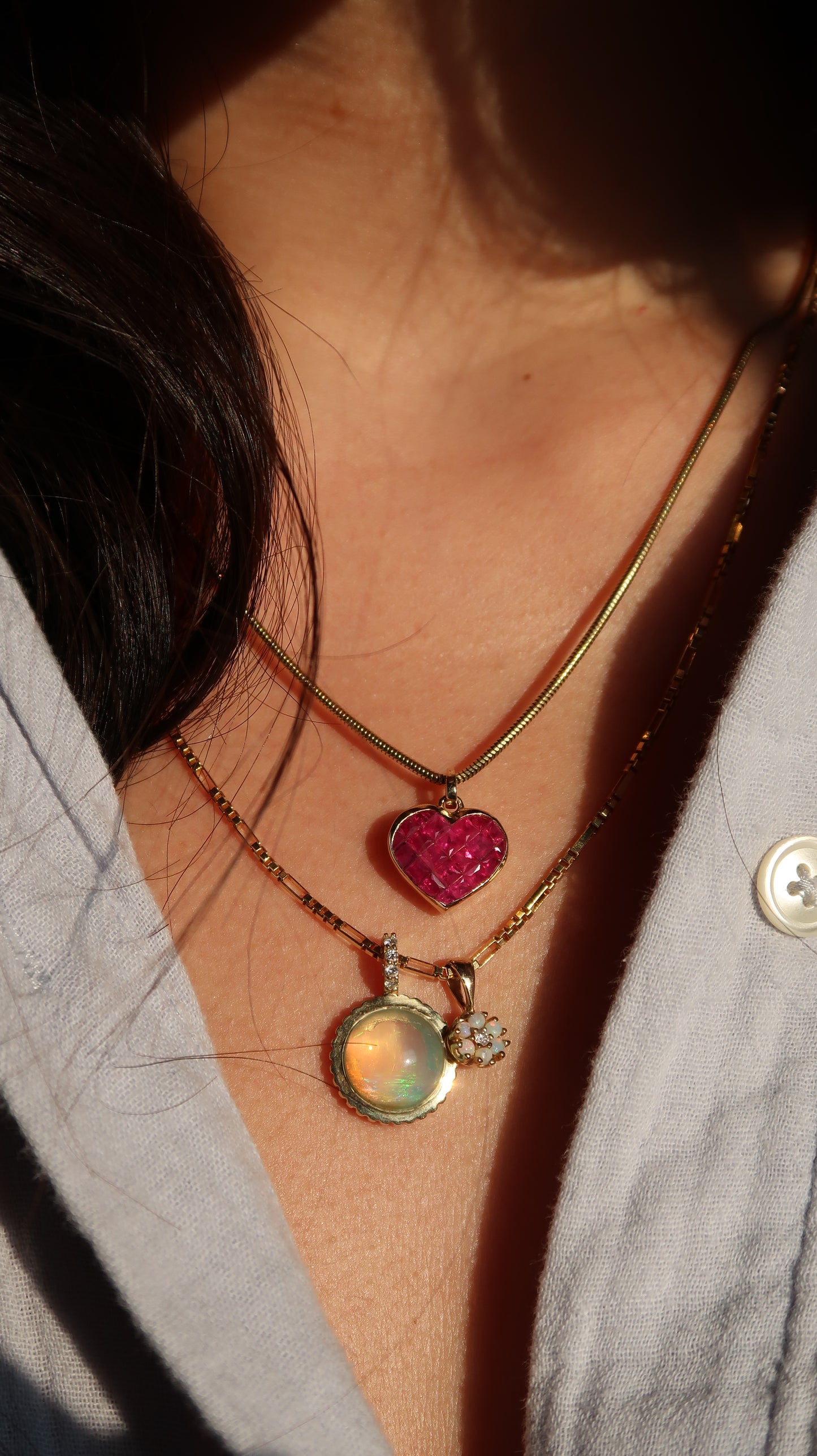 Puffy Pixel Ruby Heart Charm
