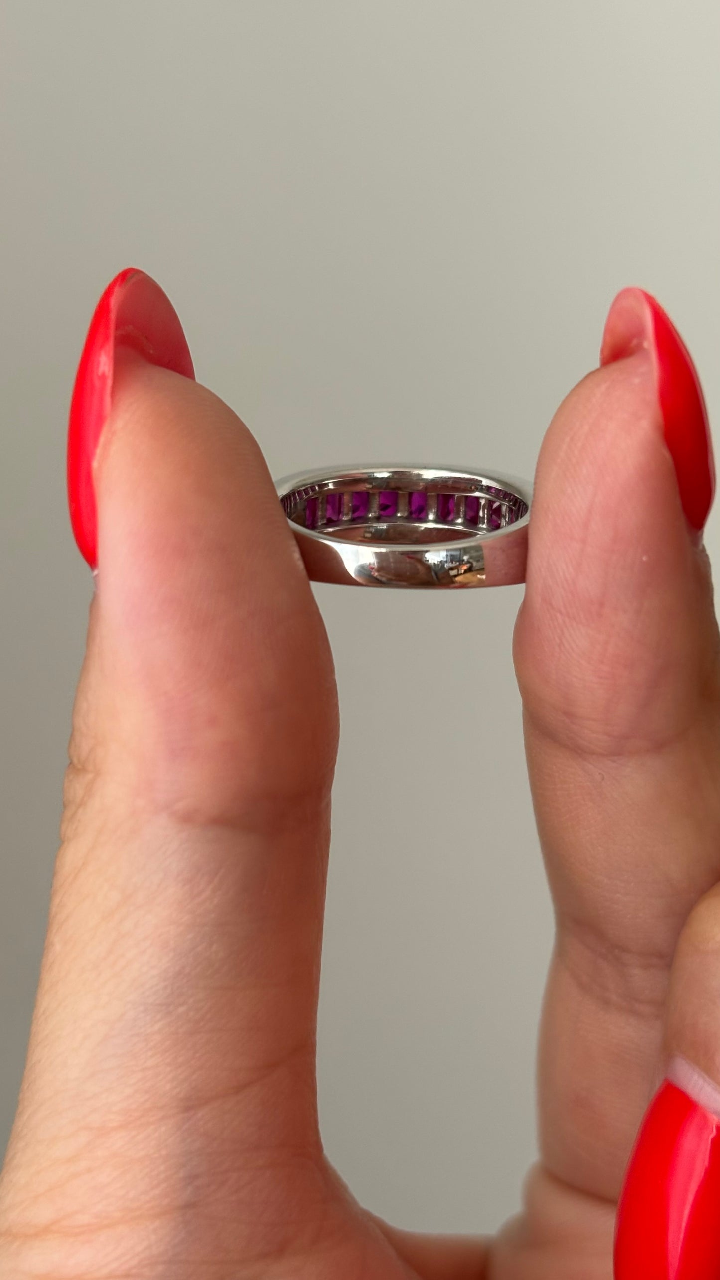 Sterling Silver Ruby Band