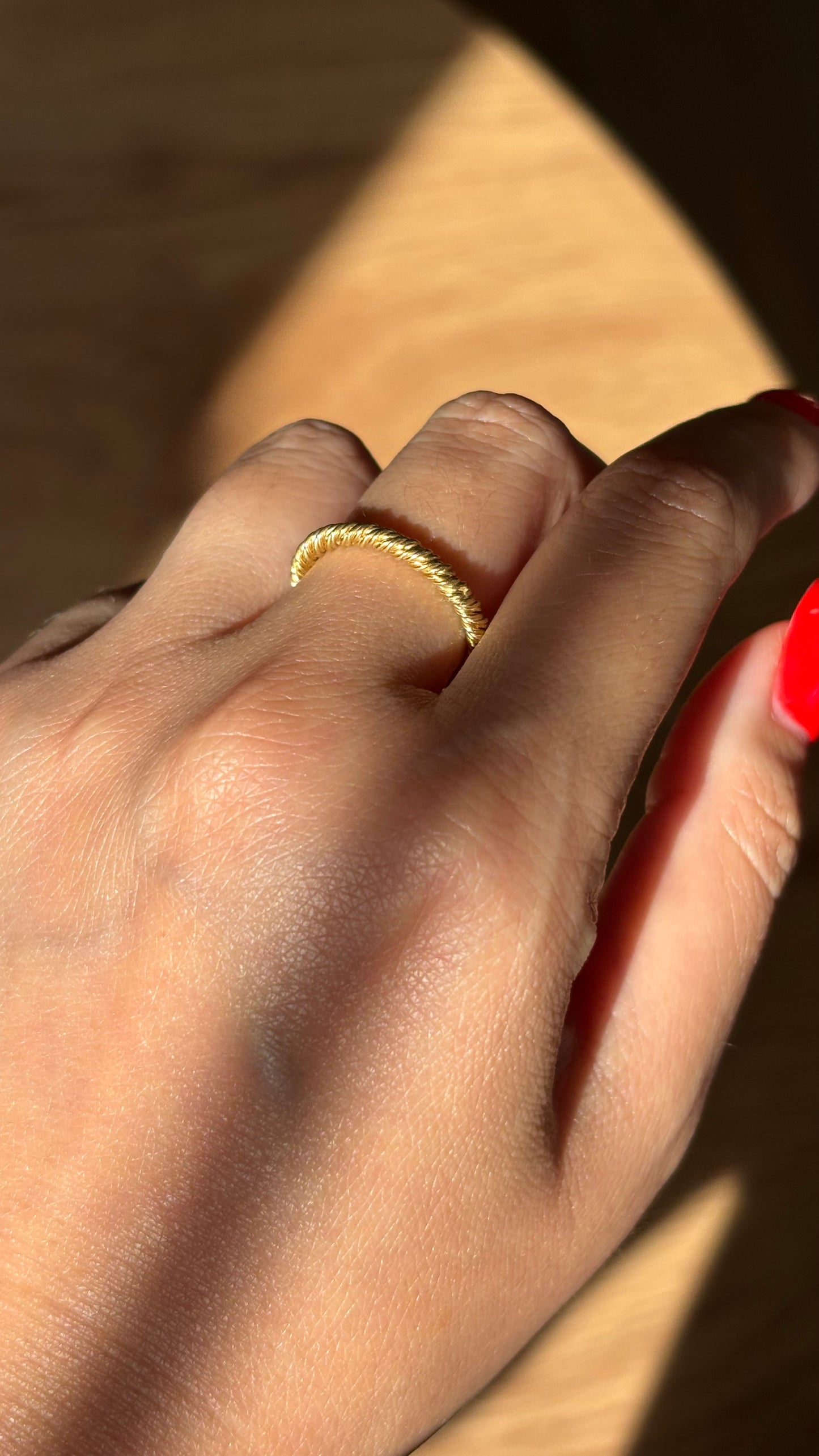 Vintage 18k Twisted Rope Band (2)