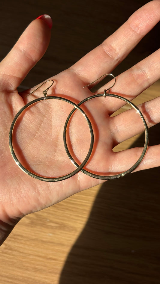 Vintage 14k Lever Back Hoops