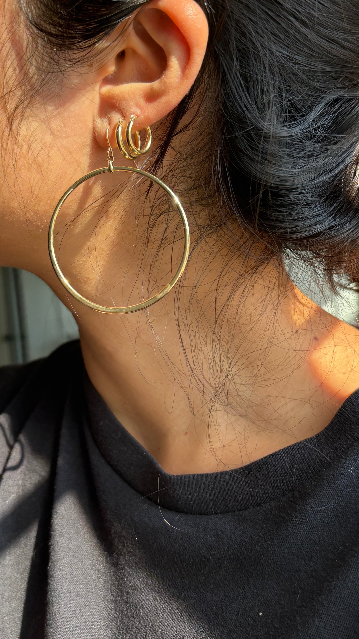 Vintage 14k Lever Back Hoops